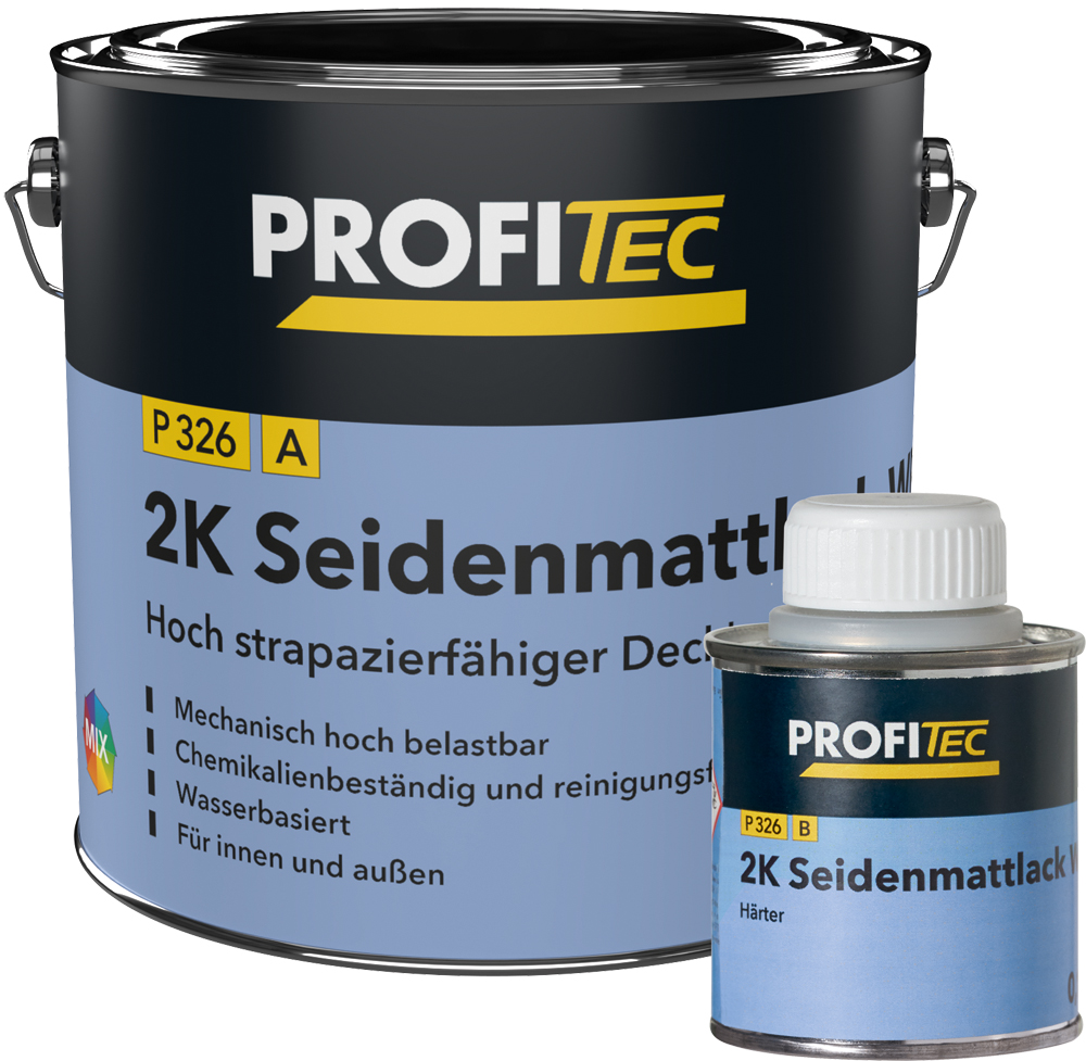 ProfiTec P326 Premium 2K Seidenmattlack 2,5 L Weiß