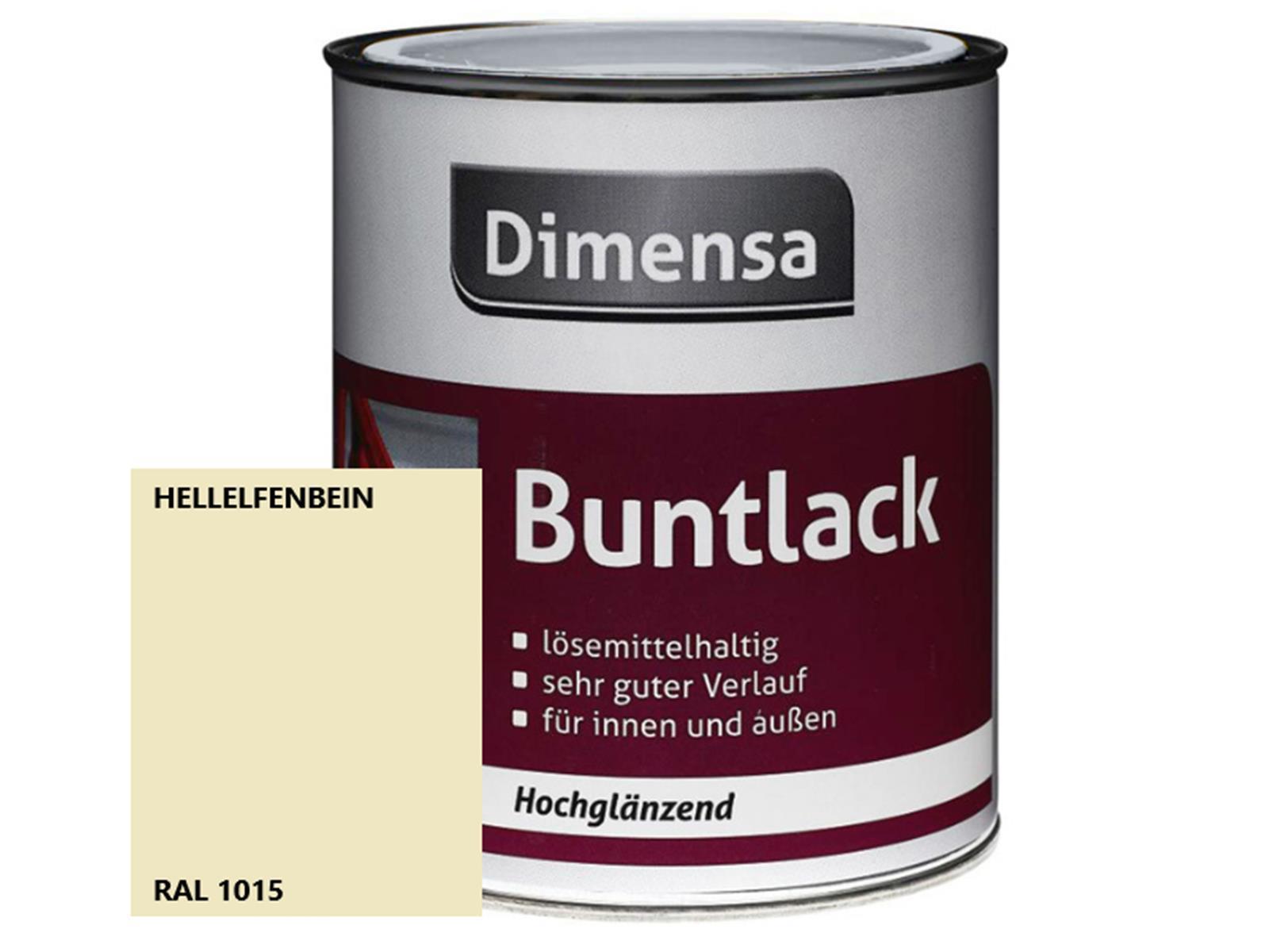 Dimensa Buntlack hochglänzend Hell Elfenbein 0,375L RAL 1015