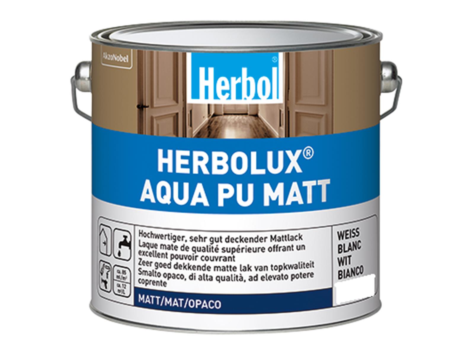 Herbol Herbolux Aqua PU Matt 0,75 Liter weiss