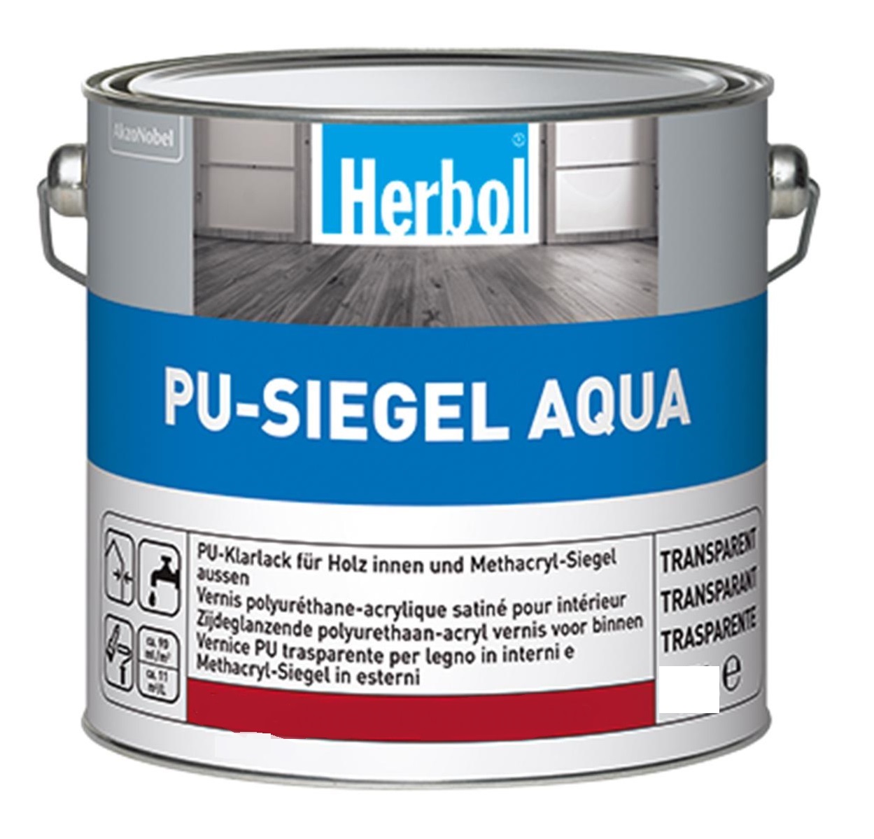 Herbol PU-Siegel Aqua rutschhemmend Klarlack 2,5 L Seidenmatt
