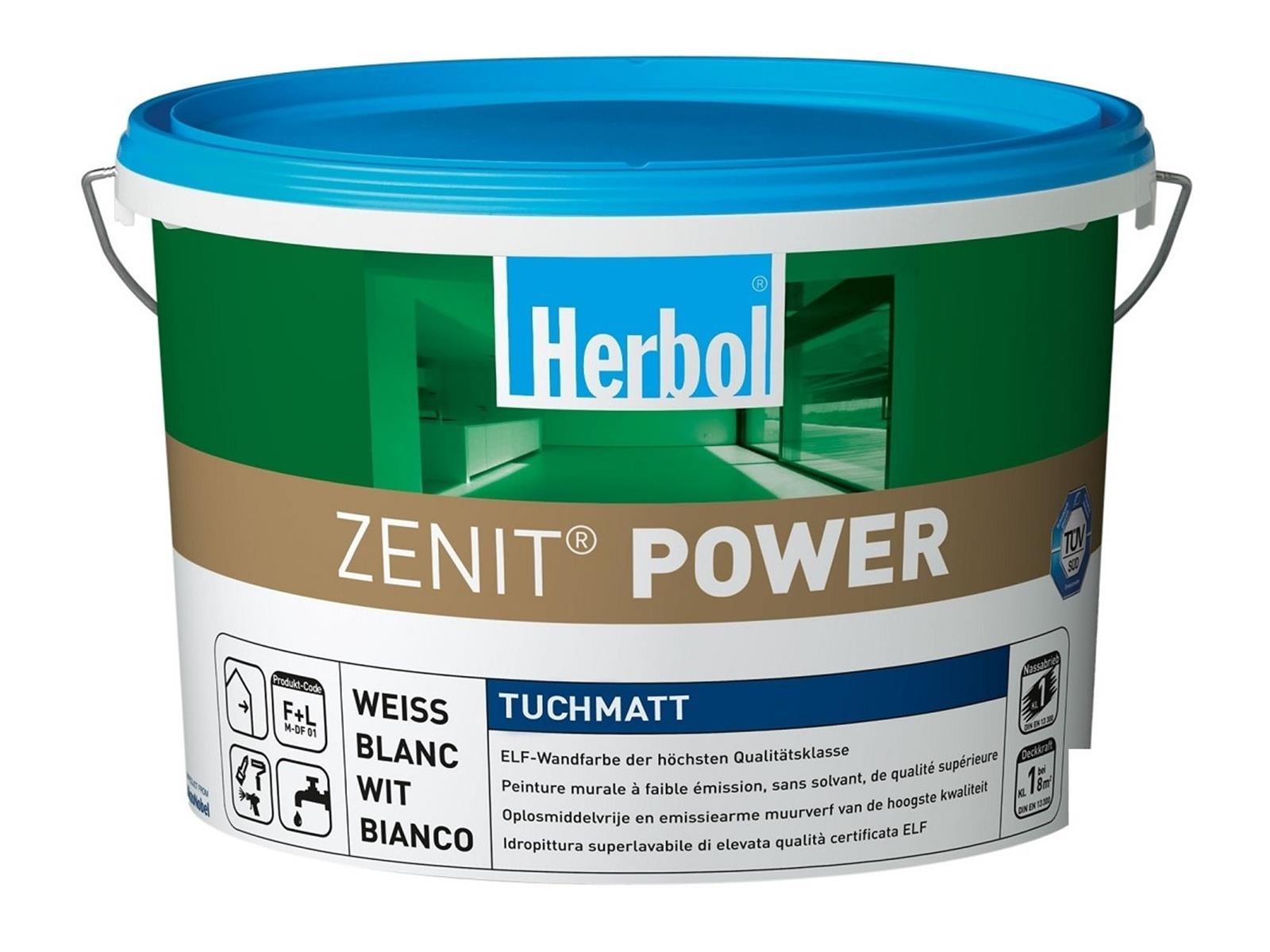 Herbol Wandfarbe Zenit Power 2,5 Liter Weiß