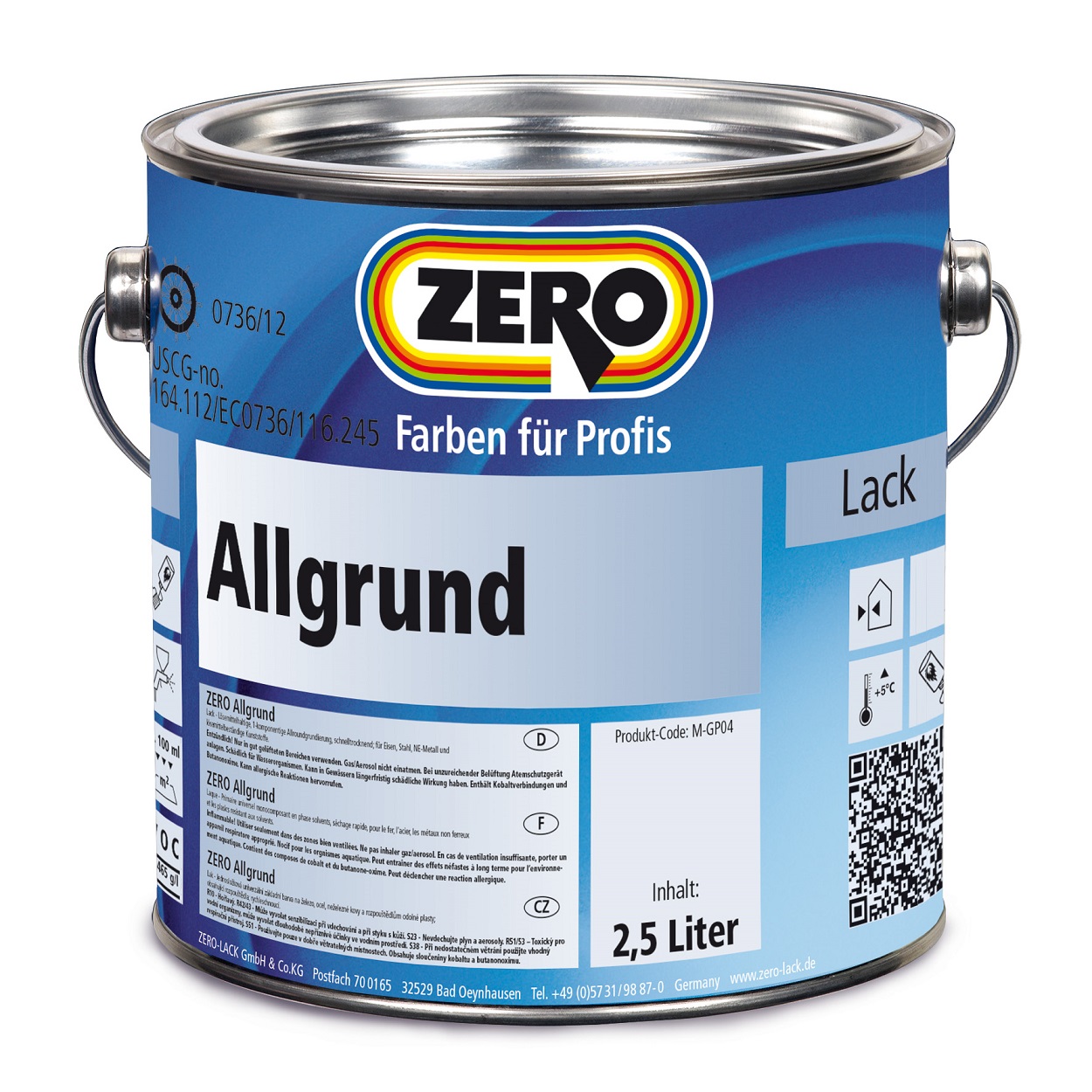 Zero Allgrund weiss 2,5 Liter