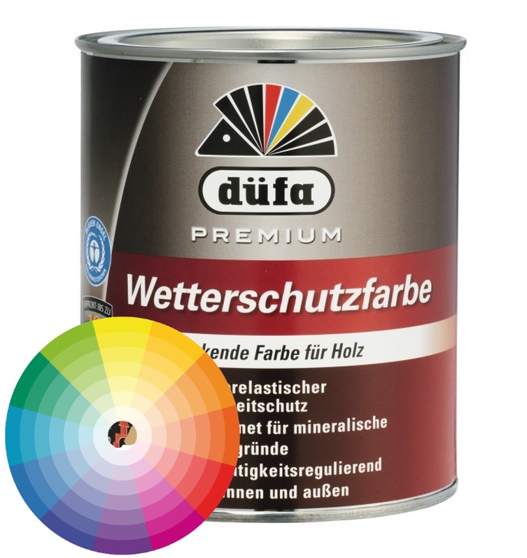 düfa Premium Wetterschutzfarbe & Holzfarbe 2,5 L getönt