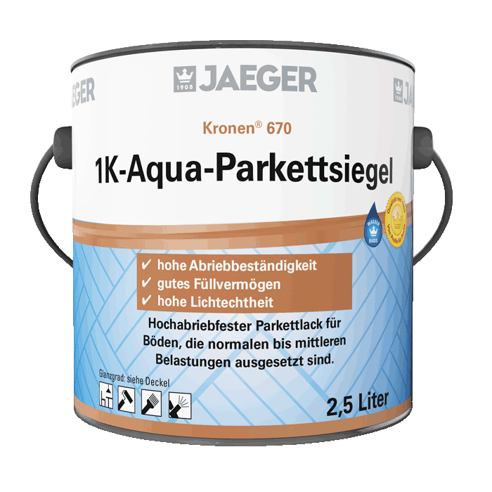 Jaeger 670 1K-Aqua-Parkettsiegel seidenglänzend 0,75 Liter